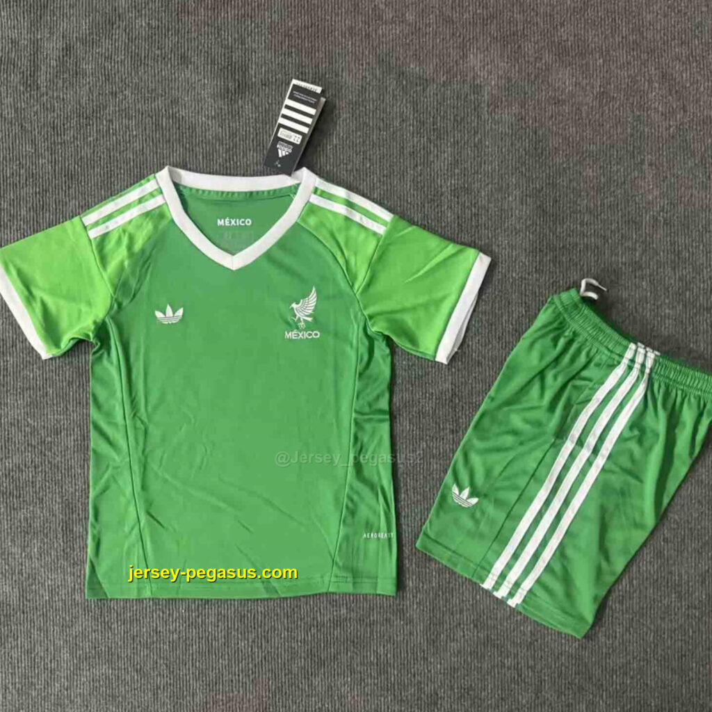 2025 Mexico Green Goalkeeper Kid Kits Youth Apparels
