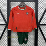 2025 Portugal Home Kid Kits Long Sleeve Youth Apparels