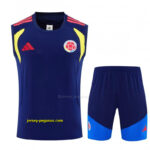Colombia Navy Blue Sleeveless Training Vest +Shorts Set