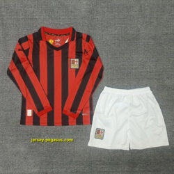AC Milan 125th Anniversary Red Long Sleeve Kid Kits Youth Apparels Soccer AAAAJe