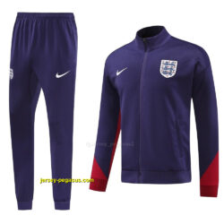 England Purple Full zipper Jacket Tracksuit+ long pants