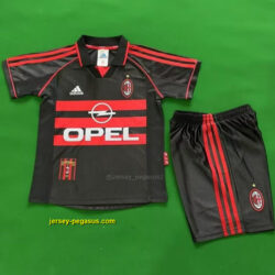 AC Milan Away Retro Kid Kits Youth Apparels Soccer