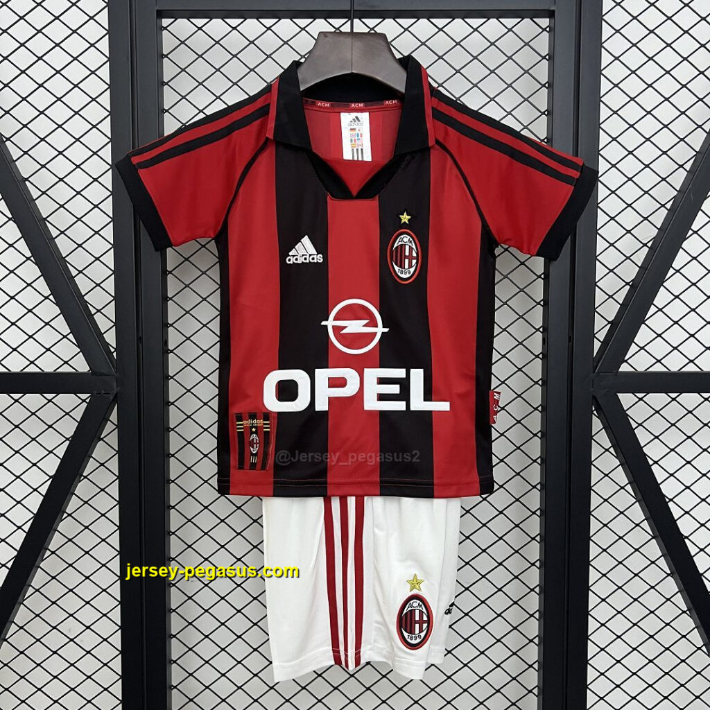 AC Milan Home Retro Kid Kits Youth Apparels Sport