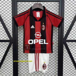 AC Milan Home Retro Kid Kits Youth Apparels Sport