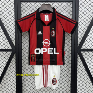 AC Milan Home Retro Kid Kits Youth Apparels Sport