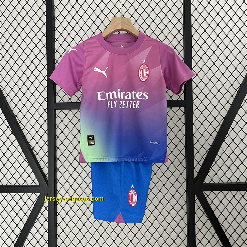 AC Milan third away kid kit Best Soccer Jersey