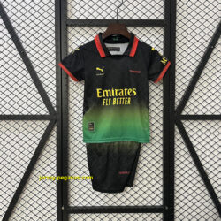 AC Milan x OFFWHITE Fourth Black Kid Kits Youth Apparels