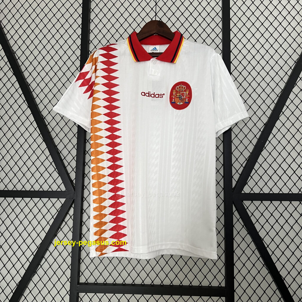 1994 Spain away white retro jersey