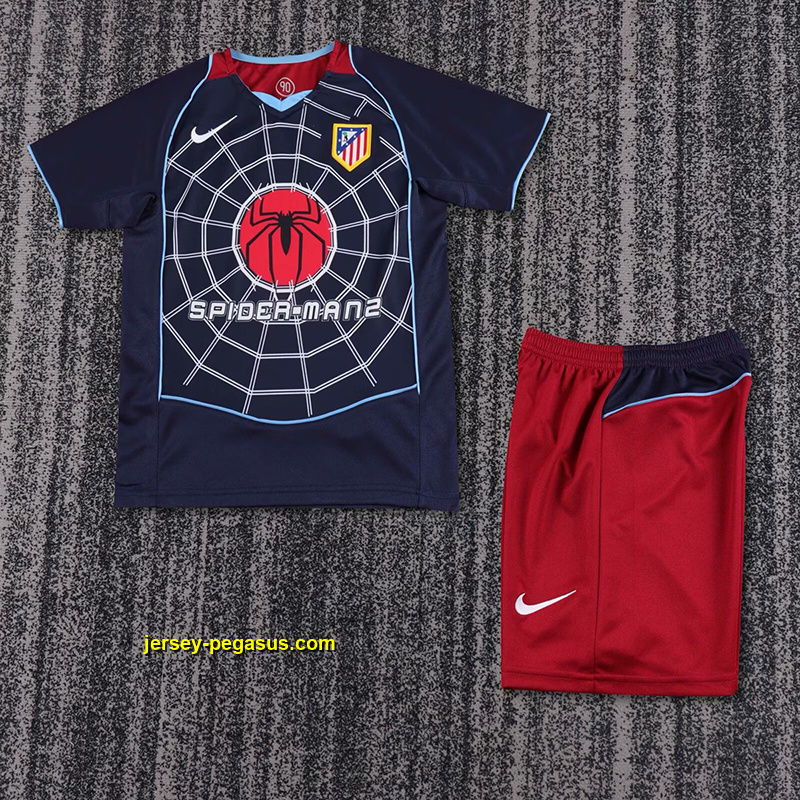 Atletico Madrid Away Retro Kid Kits Youth Apparels Soccer