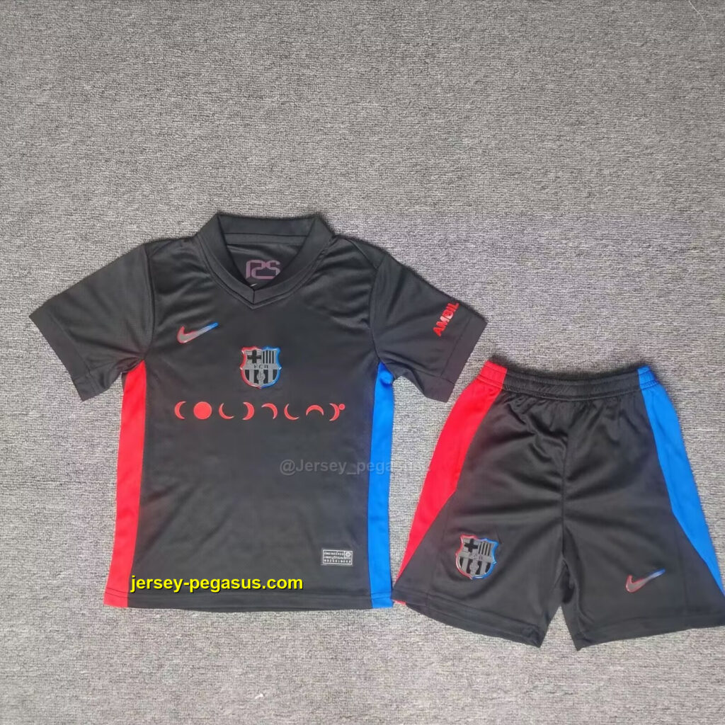 Barcelona Away ColdPlay Edition Kids Kits Youth Apparels