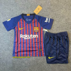 Barcelona Home Retro Kid Kits Youth Apparels Soccer