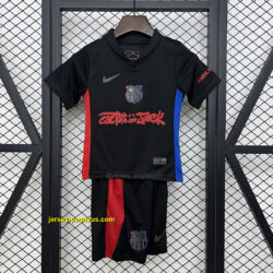 Barcelona x Travis Scott Away Kid Kits Youth Apparels