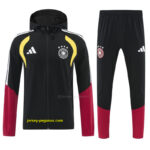 Germany Black Full Zipper Jacket Tracksuit + Long Pants