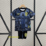 Brazil Dark Blue Jesus Kid Kits Youth Apparels