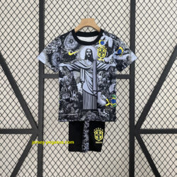 Brazil Gray Jesus Special Kid Kits Youth Apparels