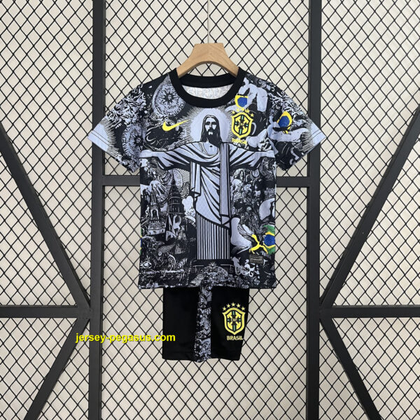 Brazil Gray Jesus Special Kid Kits Youth Apparels