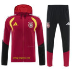 Germany Red Full Zipper Jacket Tracksuit + Long Pants