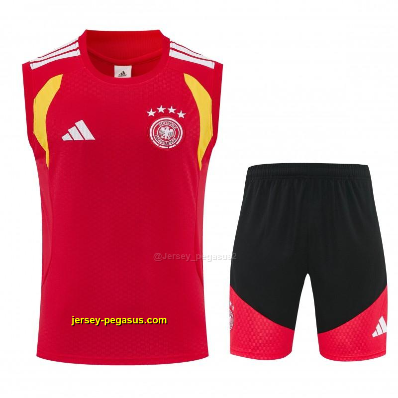 Germany Red Sleeveless Training Vest +Shorts Set Germany Red Sleeveless Training Vest +Shorts Set