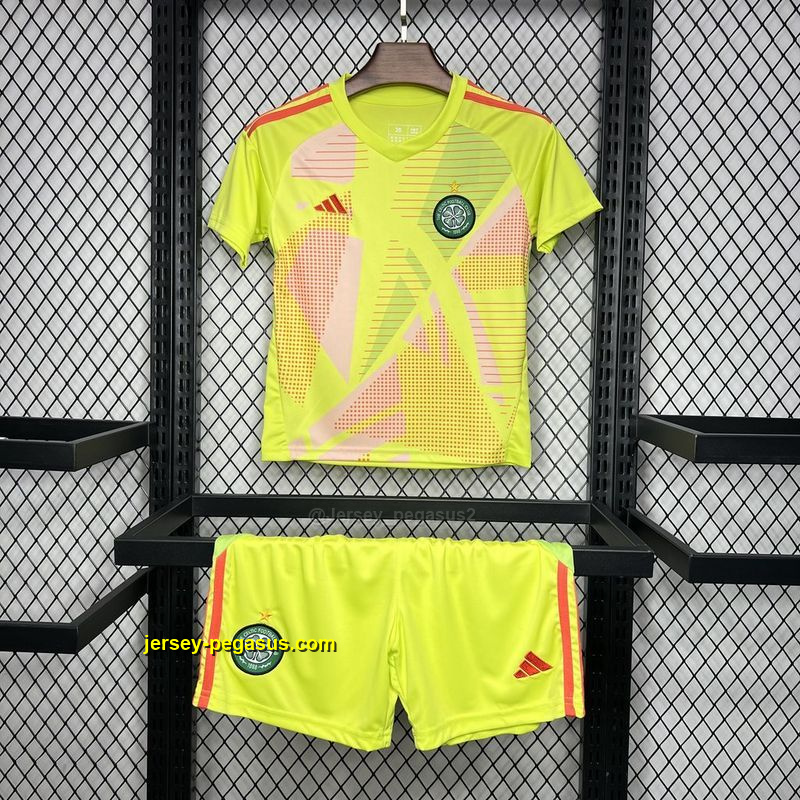 Celtic First Yellow Goalkeeper Kid Kits Youth Apparels Football