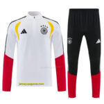 Germany White Half Zipper Jacket Tracksuit + Long Pants