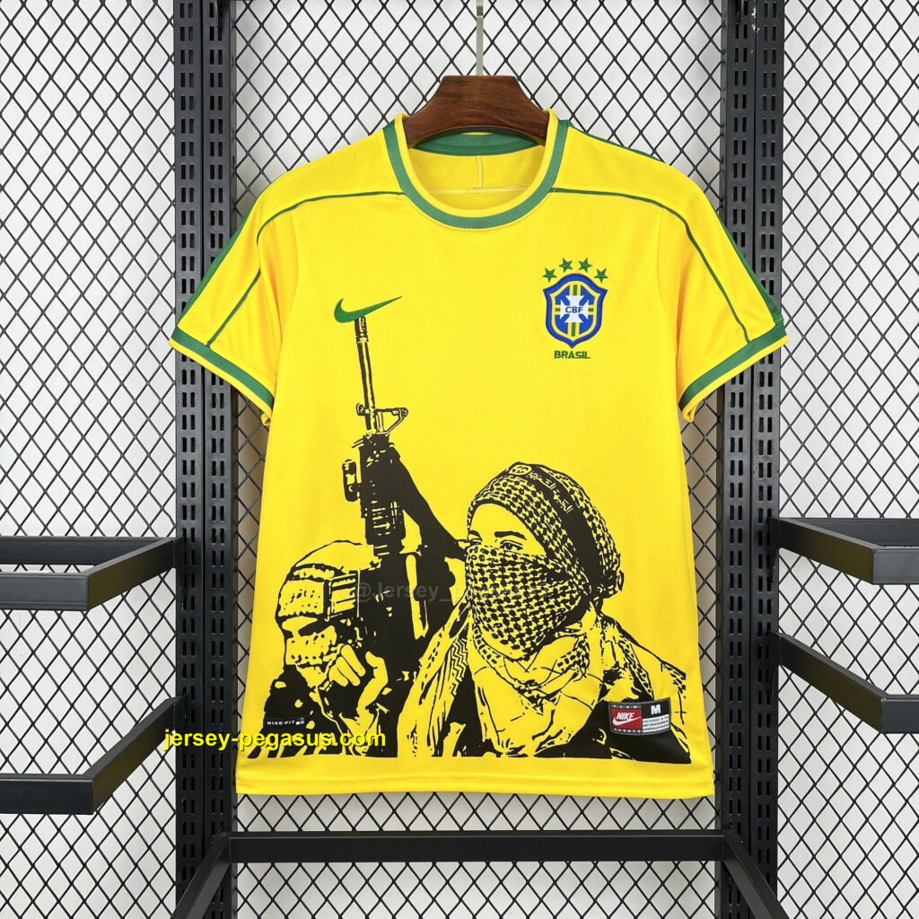 1998 Brazil x Soldier Home Retro Kit Special Edition Vintage Shirt
