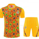 Ghana Yellow Short Sleeve+Soccer Shorts