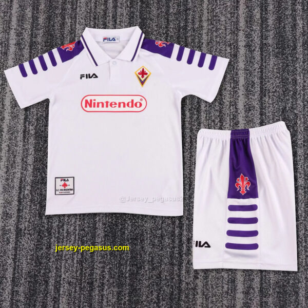 Fiorentina Away Retro Kid Kits Youth Apparels Soccer