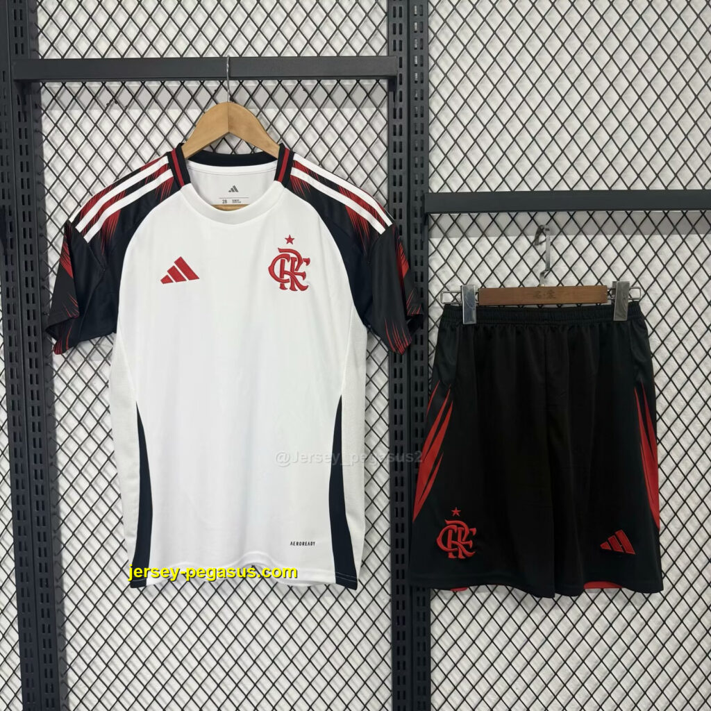 Flamengo Away Adults and Kid Kits Soccer Uniforms
