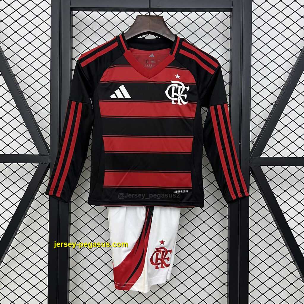 Flamengo Home Kid Long Sleeve Kits Youth Apparels