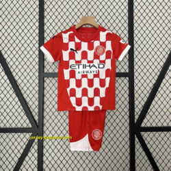 Girona Home Kid Kits Youth Apparels Football