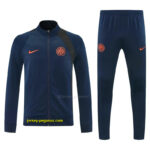 Inter Milan Navy Blue & Black Full Zipper Jacket Tracksuit + Long Pants