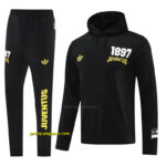 Juventus Black Hoodie Full Zipper Jacket + Long Pants