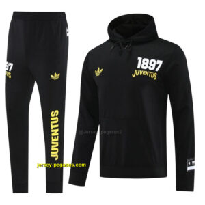 Juventus Black Hoodie Full Zipper Jacket + Long Pants