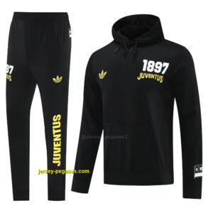 Juventus Black Sweatshirt Full Zipper Jacket+Long Pants