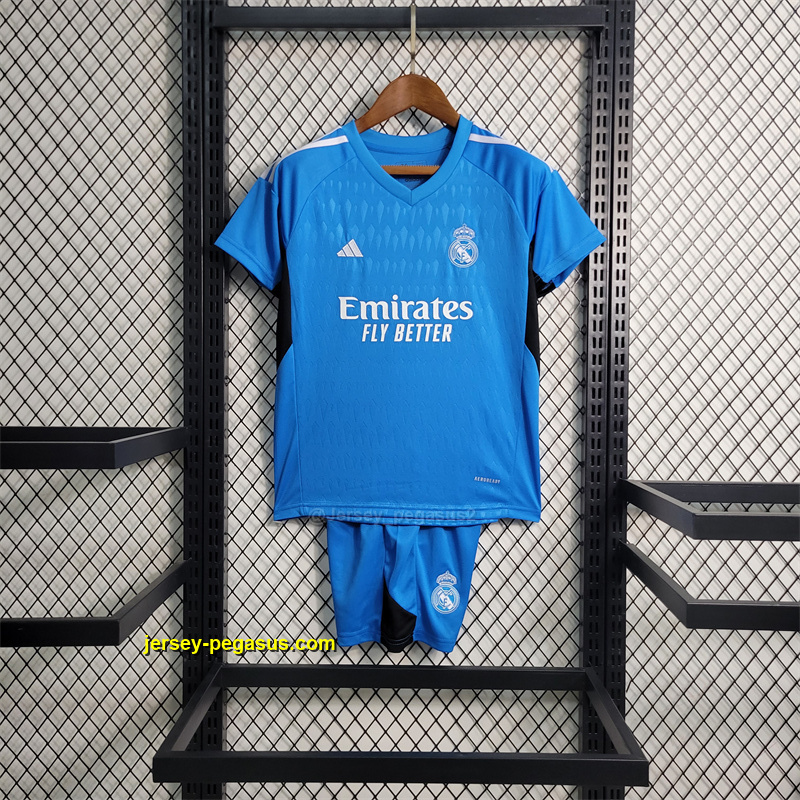 KIDS Real Madrid Blue Goalkeeper Soccer Jersey