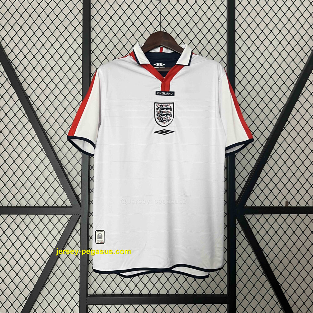 2004 England Home Retro Kit Jersey