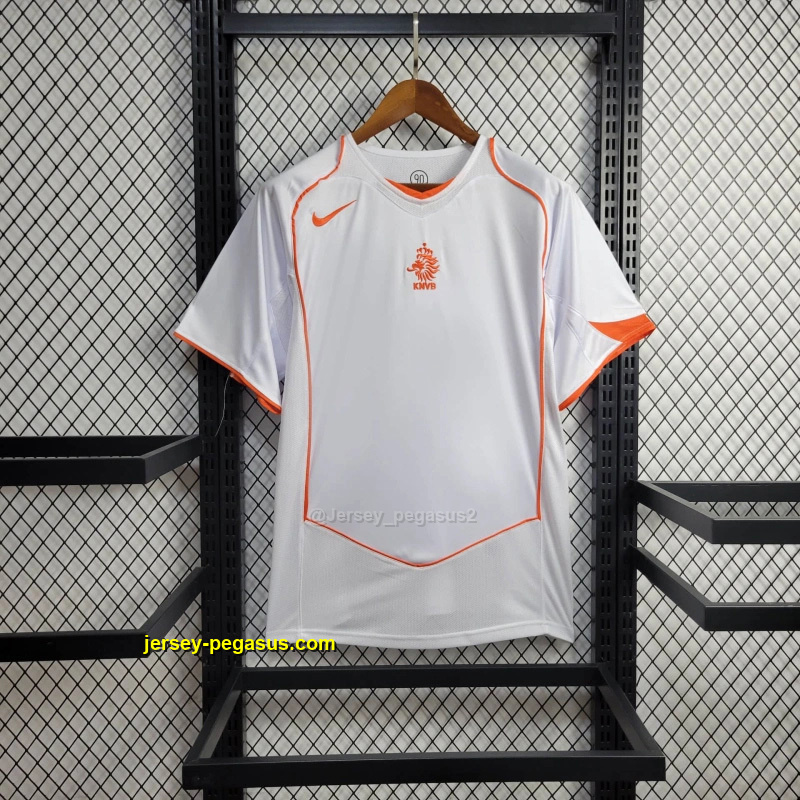 2004 Netherlands Away Retro Kit Vantage Shirt Soccer Jerseys