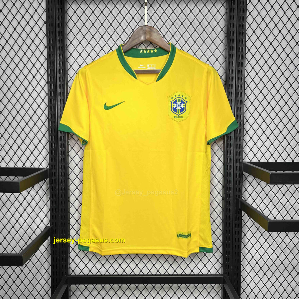 2006 Brazil Home Retro Kit World Cup Football Uniform