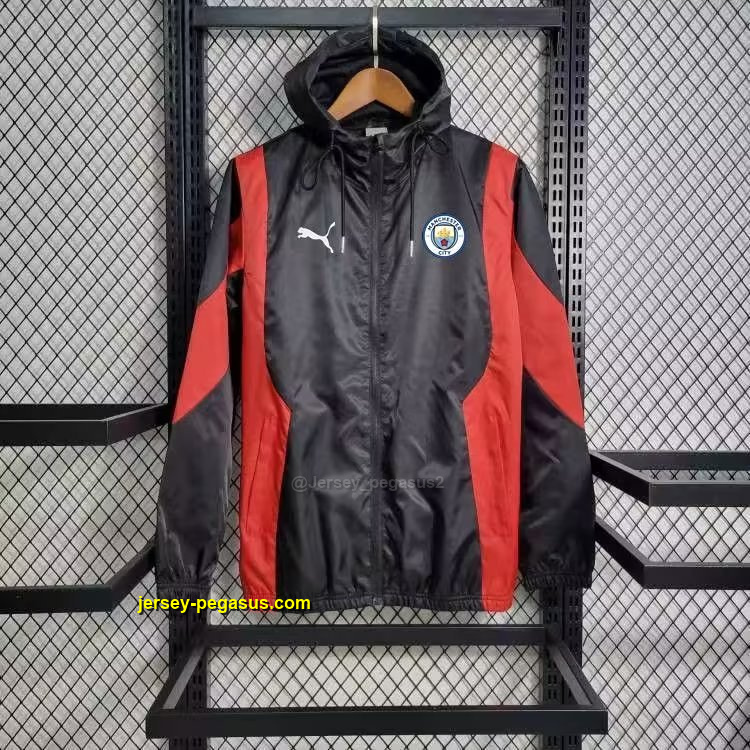 Windbreaker Manchester City Black Cheap Soccer Jerseys