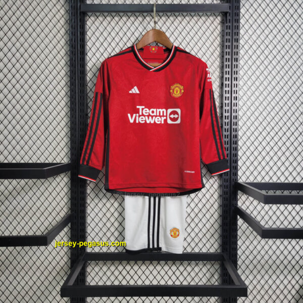 Kids Manchester United Home Long Sleeve Kids Manchester United Home Long Sleeve