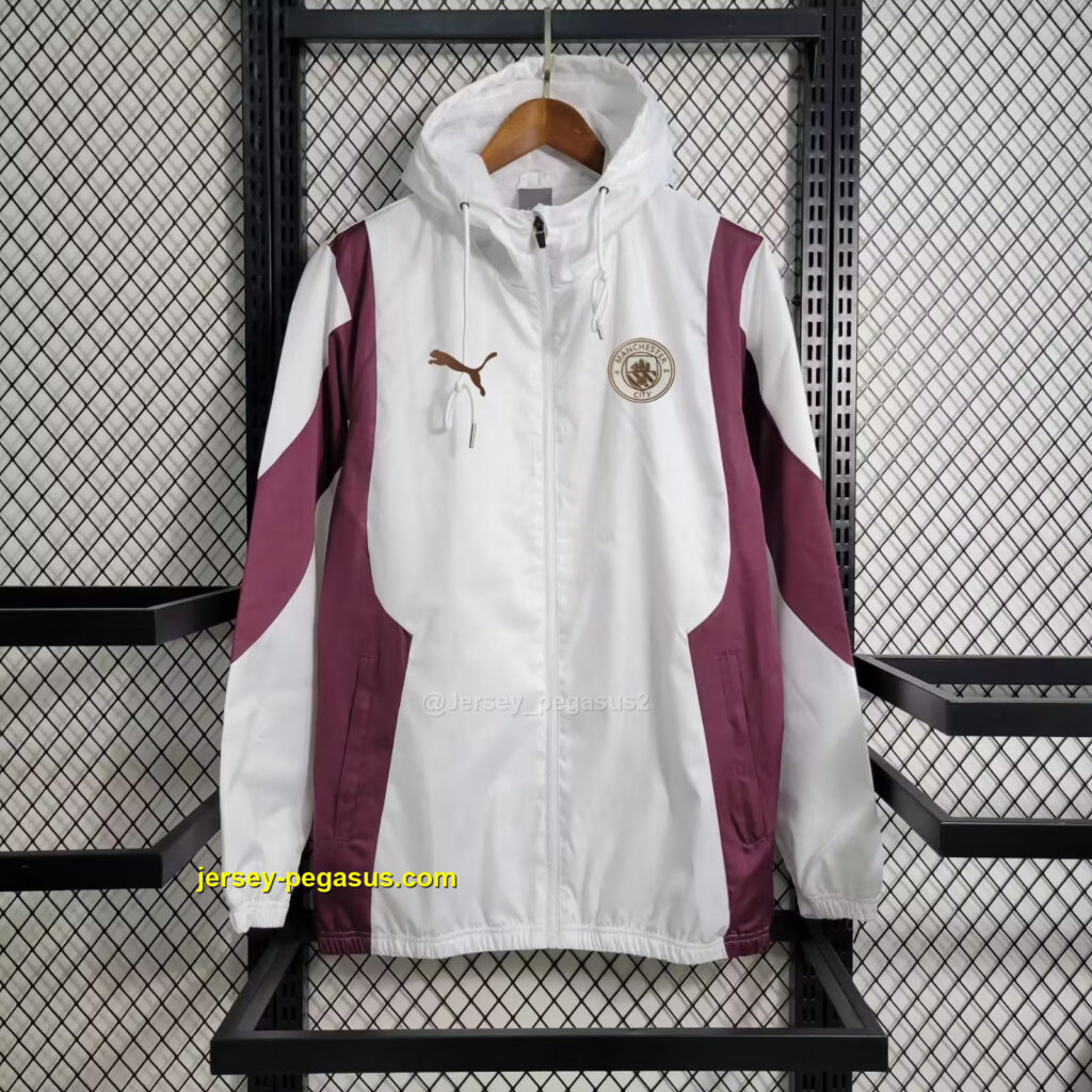 Windbreaker Manchester City White(1) Cheap Soccer Jerseys