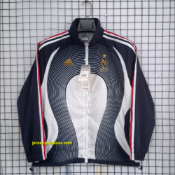 France Blue Retro Windbreaker
