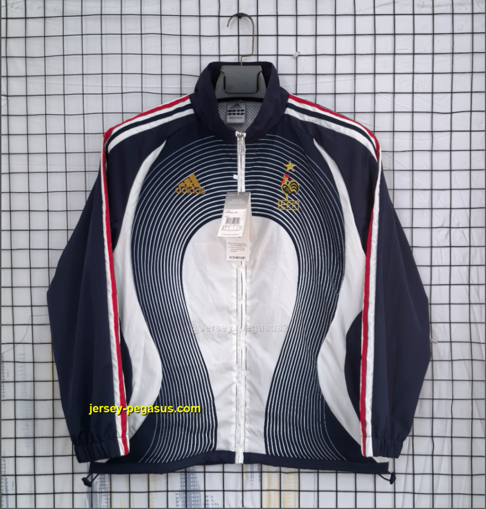 France Blue Retro Windbreaker
