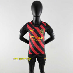 Manchester City away kids kit