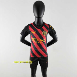 Manchester City away kids kit