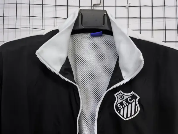 06 Santos FC Black Retro Windbreaker