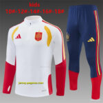 Kids Spain Away White Half Zipper Jacket Tracksuit + Long Pants