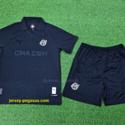 Marseille 125-Year Anniversary Black Kids Kits Youth Apparels