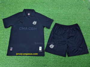 Marseille 125-Year Anniversary Black Kids Kits Youth Apparels