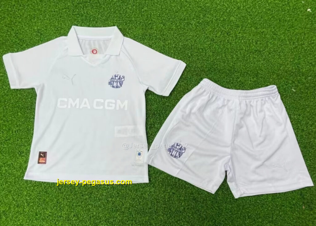 Marseille 125-Year Anniversary White Kids Kits Youth Apparels